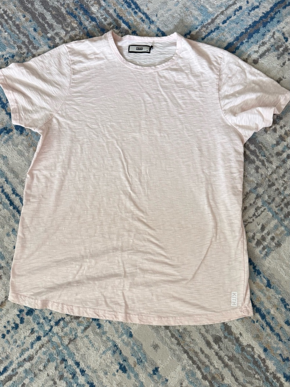 Kith Men's Short Sleeve Crew T-Shirt in Pale Pink
